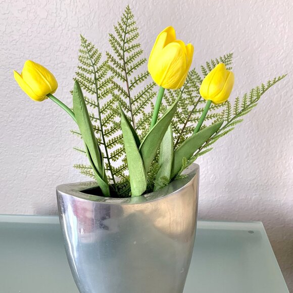 Set/4 Lacey Fern Fronds Faux Greenery Stem Artificial Foliage Floral Arrangement - Picture 5 of 6